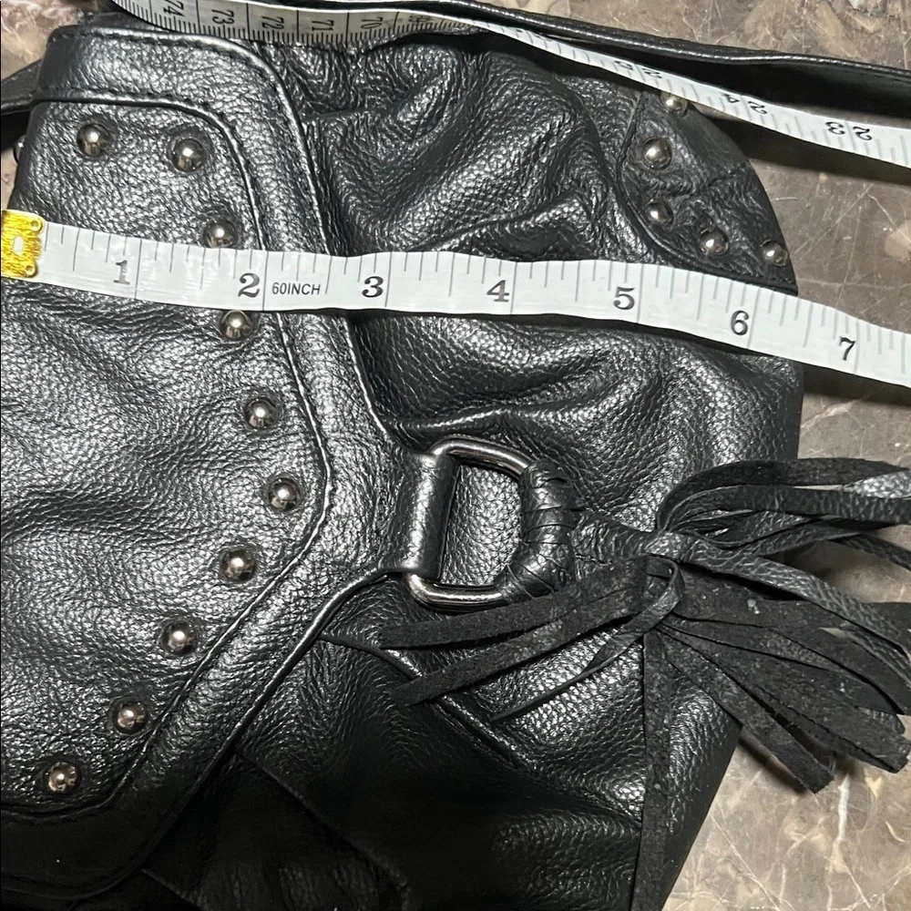 Aldo Black Leather Studded Women's Bag